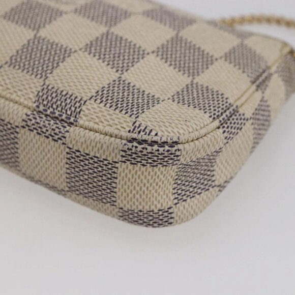 LOUIS VUITTON Damier Azur Mini Pochette Accessoires Pouch N63005 LV Auth 144622 - Picture 4 of 16